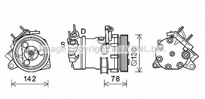 AVA QUALITY COOLING jek065 -  Компрессор, кондиционер